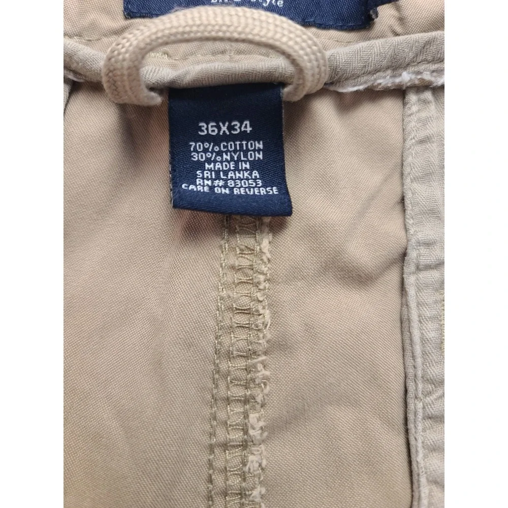 Sonoma Life Style Convertible Cargo Pants Men's‎ 36x34 Khaki Tan Zip Off Hiking